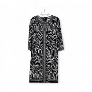 Dana Buchman Dress Black & White Size Medium